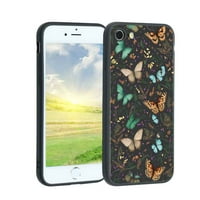 Пеперуди-пеперуди-бега-патронник-го-гостов калъф, дегитиран за iPhone SE Case Men, гъвкав силиконов калъф за шок за iPhone SE