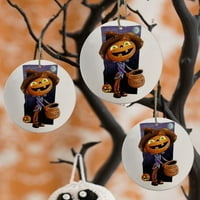 Продукт tutunaumb в продажба реколта тиквена сцена Хелоуин дърво орнамент забавен тиквен декор DIY Spooky Seons-Multicolor Хелоуин декорации на закрито Хелоуин декор за дома