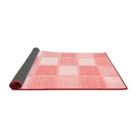 Ahgly Company Indoor Square Checkered Red Modern Area Rugs, 7 'квадрат