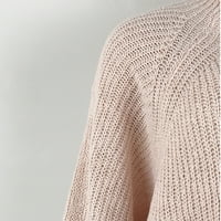 Rovga дамски пуловери за пуловери женски дълги sleeveturtlenec за зимата с висока талия пуловерна рокля пуловер джъмпер