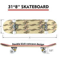 Rainbow безпроблемен модел Rainbows Design за текстилен интериорен дизайн на открито скейтборд дълги дъски 31 x8 Pro Complete Skate Board Cruiser