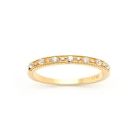 Стерлинг сребърен кръгъл циркония годежен пръстен жени Размер на пръстена 8