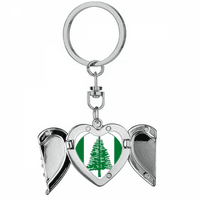 Норфолк остров Национална емблема Heart Angel Wing Key Chain