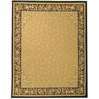 Дълков процес стабилна търговия Aubusson Rennes Gold & Black Area Rug, 2. Ft