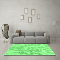 Ahgly Company Indoor Rectangle Abstract Emerald Green Modern Area Rugs, 5 '7'