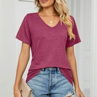 Zodggu tunic basic tees тениски за жени спестявания с къс ръкав женски върхове солиден цвят блуза лятна мода v кичури меки удобни свободни ежедневни тийнейджъри винтидж моде?
