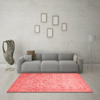 Ahgly Company Indoor Rectangle Abstract Red Modern Area Rugs, 8 '12'