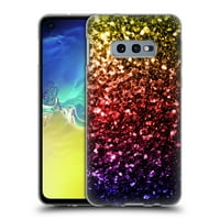 Дизайн на главен случай Официално лицензиран pldesign Glitter Sparkles Rainbow Soft Gel Case, съвместим с Samsung Galaxy S10e