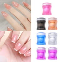 Ligghig French Tip Nail Stam Professional Jelly Silicone Nail Stamper Scraper Nail за подаръци за Свети Валентин