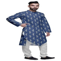 Atasi Printed Designer Rayon Button Down Casual Kurta с пижама за мъже