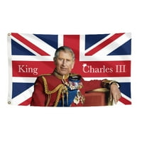 Крал Чарлз Флаг за наследство Машина за миене на полиестер за външни знамена и банери