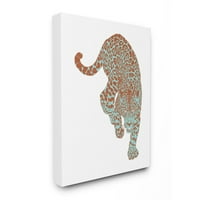 Ступел Индъстрис Син Оранжев Леопард дебне джунглата котка животински дизайн от Елисавета Стоилова, 16 20