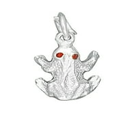 Стерлинг сребро 7 гривна за очарование с прикрепен 3D чар с червени очи