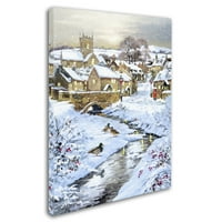 Живописна картина 'Зимно село поток' от Студио Макнийл