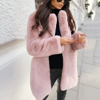 Палта за жени зимни топли сгъстяващи се палта солиден цвят гащеридно палто от жилетка на жилетка