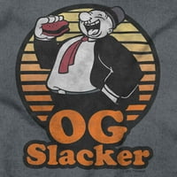 Popeye Wimpy Og Slacker Funny Retro Zip Up Hoodie Мъжки жени Brisco Brands x