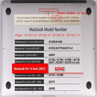Kaishek Hard Case Cover само за MacBook Pro S с Touch ID Тип C Модел: A & A