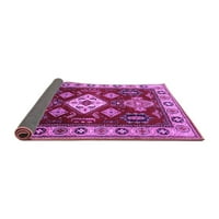 Ahgly Company вътрешен правоъгълник Геометрично лилаво традиционни килими, 2 '5'