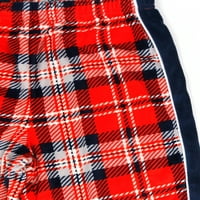 Уондър Нейшън момчета Велур риза с дълъг ръкав, панталон и чорап пижама комплект, парче, размери 4 - и хъски