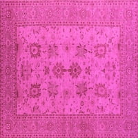 Ahgly Company Indoor Square Oriental Pink Industrial Area Rugs, 6 'квадрат