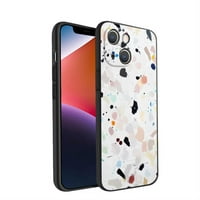 Космос-леопардово-сиво-ли-златно фолио телефонен калъф за iPhone плюс за женски мъжки подаръци, мек силиконов стил удари-пространство-леопардово-сини-лилаво-златни калъф за iPhone плюс