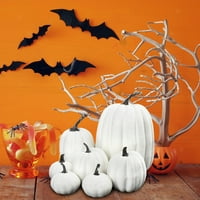 Нов модел fau pumpkins бяла градина за декорация на Хелоуин