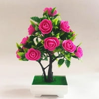 Фал изкуствено цветно растение роза саксии Бонсай офис градина десктоп орнамент декор