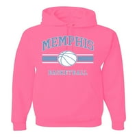 Wild Bobby City of Memphis Basketball Fantasy Fan Sports Unise Hoodie Sweatshirt, неоново розово, малък