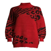 Лъжичка жените абстрактни животински туника пуловер