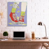 Ступел индустрии не позволявайте на тревата да расте под краката ви обувки мода цитат платно стена изкуство дизайн от Сангита Бачелет, 36 48