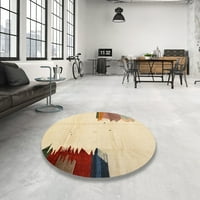 Ahgly Company на закрито кръг Съвременното слънчево жълто твърди килими, 4 'кръг