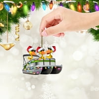 Мииреново желязо изкуство Смешно корабно украшение Коледен подарък за любителите на понтоните 2пак