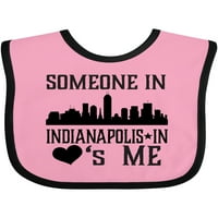 Inktastic Indianapolis Indiana Skyline Gift Baby Boy или Baby Girl Bib