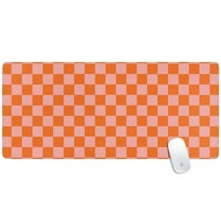Оранжев дизайн на оранжев шахта, 35.75 15.4 Голяма подложка за мишка с игри с зашити ръбове, клавиатура на мишка бюро за работа, игра, офис, дом