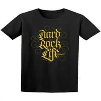 Тениска с тениска с твърд рок животът на шрифта -изображения от Shutterstock, мъжки големи