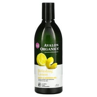 Гел за баня и душ, освежаващ лимон, fl oz, Avalon Organics