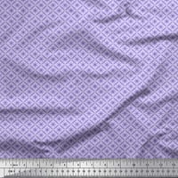 Soimoi Poly Georgette Fabric Snowflake & Check Shirting Decor Fabric Printed Yard Wide