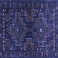 Ahgly Company Indoor Rectangle Резюме Сини съвременни килими, 4 '6'