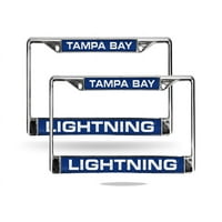 Тампа Бей ТБ светкавица НХЛ хром метал лазерно рязане регистрационна табела рамки
