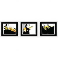 Фендер китара 16 14 картина за стена, комплект от 3