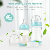 Бебешки бутилки със силиконово зърно и покритие за съхранение на кърмене бутилки за бебешка храна клас Мляко Бутилки за съхранение 180мл Капацитет Бебешки бутилки ?