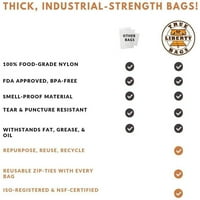True Liberty Tlbo 40 Clear Nylon щраусови торбички за съхранение на храни, опаковане