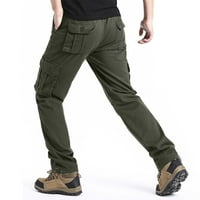 зуимк Мъжки панталони, мъжки спокоен годни карго панталони Мулти джобни камуфлажни работни панталони зелен, ШЛ