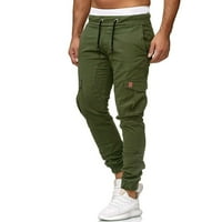 Gubotare Mens Joggers с джобове ежедневни спортни джогинг солидни суитчъри джобове мъжки случайни панталони