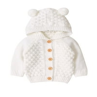 Springcmy новородено момиченце с качулка яке за бебета деца зимно топло