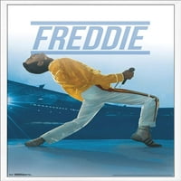 Queen - Freddie Mercury Live Wall Poster, 22.375 34