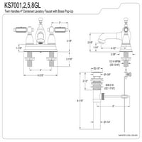 Kingston Brass KS7001GL инча кран за баня, полиран хром