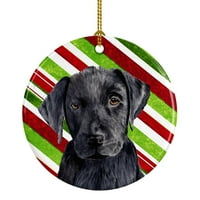 Carolines Treasures SC9324-CO Labrador Candy Cane Holiday Christmas Ceramic Ornament, In, Multicolor