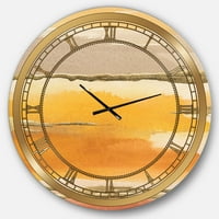 DesignArt 'Gilded Amber II' Гламен часовник за стена