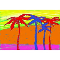 Мармонт хил Калифорния палми 3 от Артър Пина живопис печат върху увито платно